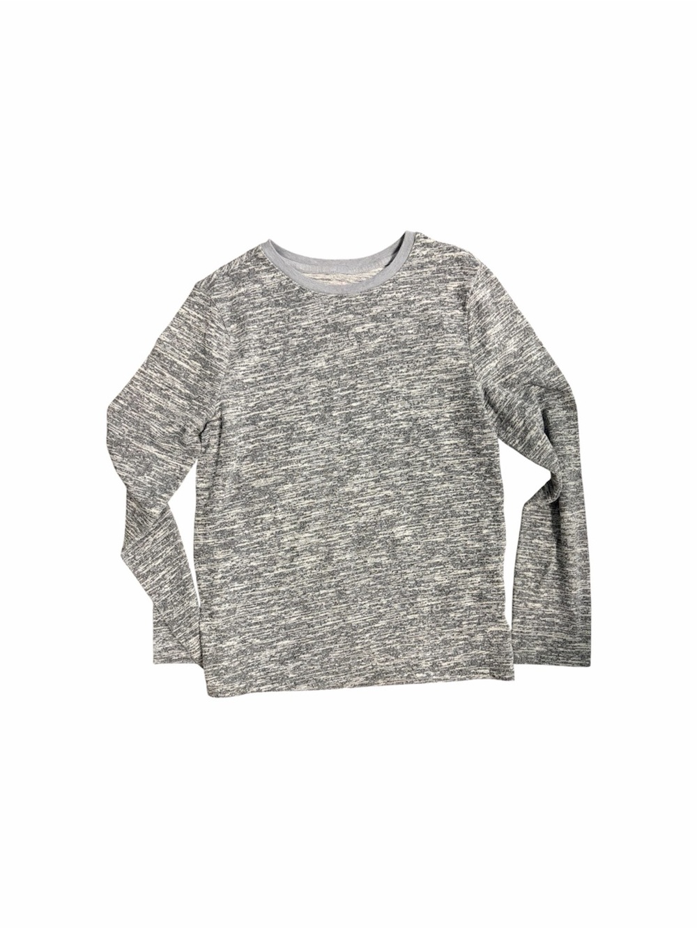 Cat & Jack Long-Sleeve Heathered Gray Crew Tee
